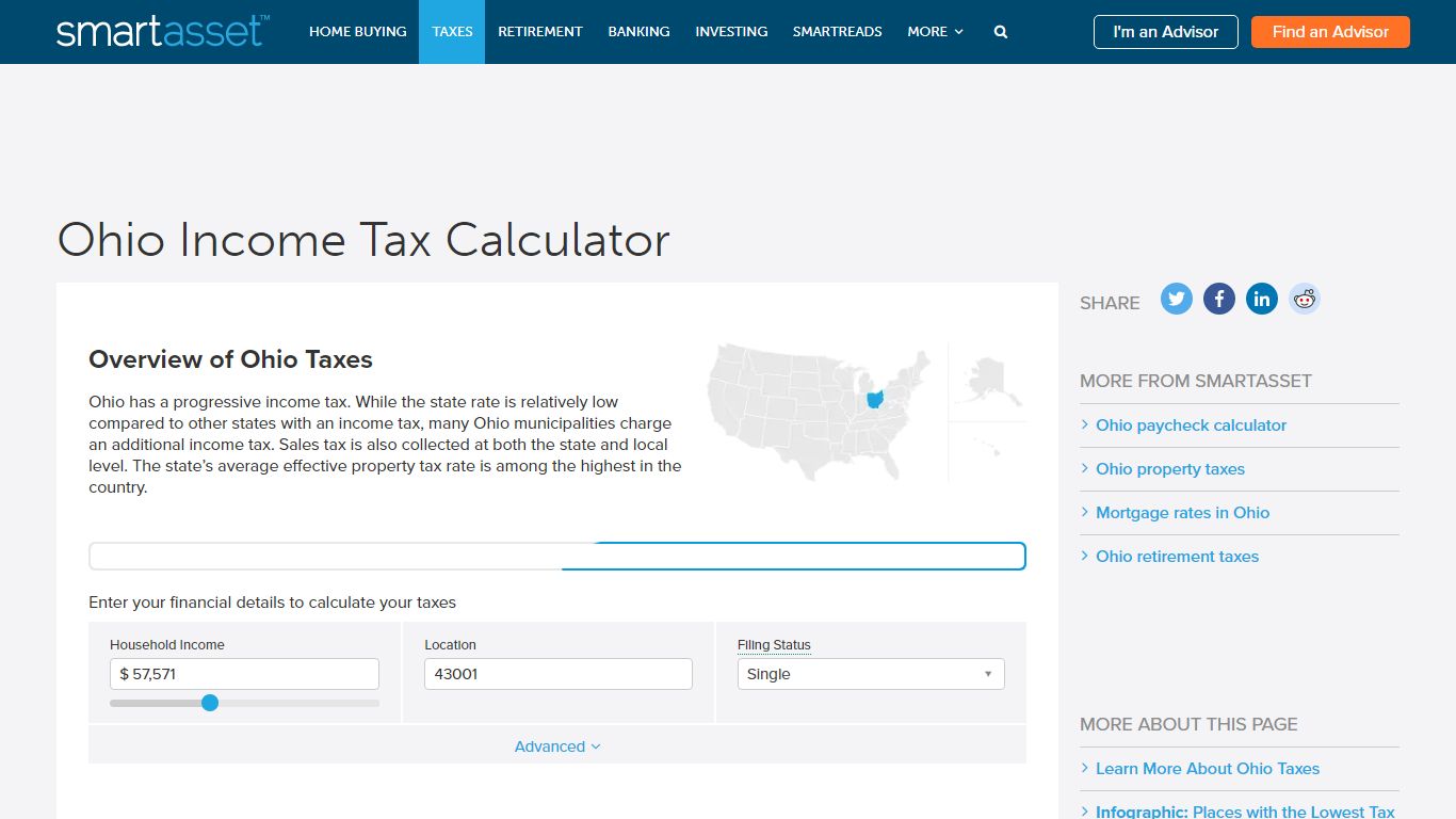 Ohio Income Tax Calculator - SmartAsset