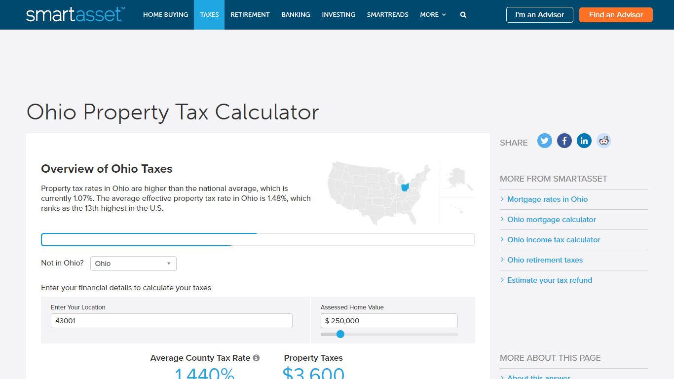 Ohio Property Tax Calculator - SmartAsset